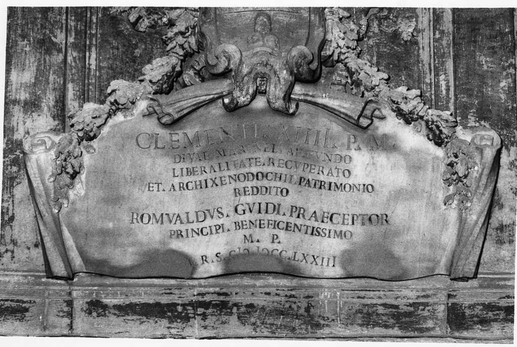 lapide, elemento d'insieme - ambito romano (seconda met&agrave; sec. XVIII)